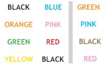 Stroop test words list